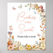 Wildblume Kleine Butterfly Babies sind süß Poster (Vorne)