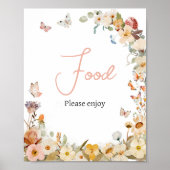 Wildblume Kleine Butterfly Babydusche Poster (Vorne)