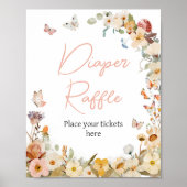 Wildblume Kleiner Schmetterling-Windeln Poster (Vorne)