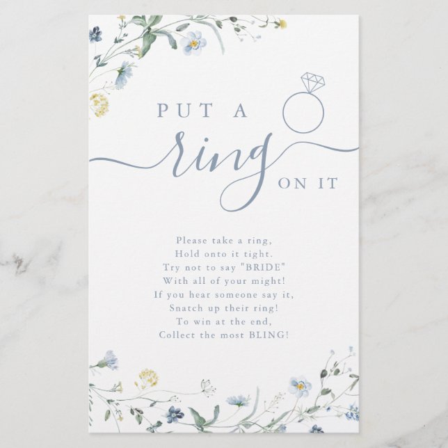 Wildblume klingelte auf das Brautparty (Vorderseite)