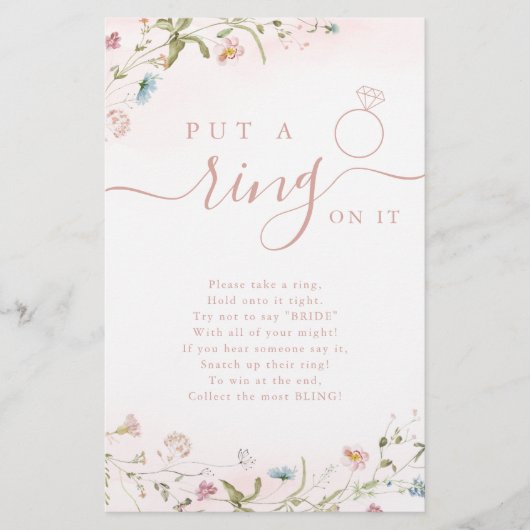 Wildblume klingelte auf das Brautparty (Vorderseite)