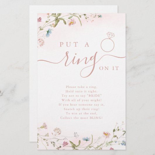 Wildblume klingelte auf das Brautparty (Vorne/Hinten)