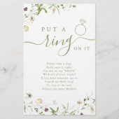 Wildblume klingelte auf das Brautparty (Vorderseite)