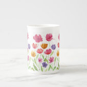 Wildblume Knochen China Tasse (Vorderseite)