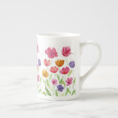 Wildblume Knochen China Tasse (Rechts)