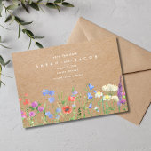 Wildblume Kraft Paper Rustic Wedding Save The Date