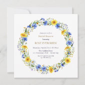 Wildblume-Kranz Einladung (Vorderseite)