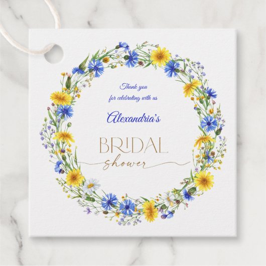 Wildblume-Kranz Geschenkanhänger (Vorderseite)