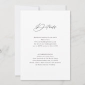 Wildblume-Kranz in einer Hochzeit Einladung (Rückseite)