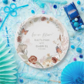 Wildblume Kranz-Liebe in Blütenfarbenhochzeit Pappteller (Party)