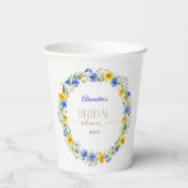 Wildblume-Kranz Pappbecher (Rückseite)