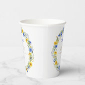 Wildblume-Kranz Pappbecher (Rechts)