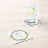 Wildblume-Kranz Rechteckiger Pappuntersetzer (Vor Ort)