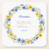 Wildblume-Kranz Rechteckiger Pappuntersetzer (Vorderseite)