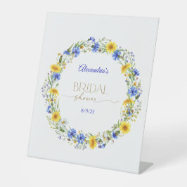 Wildblume-Kranz Sockelschild