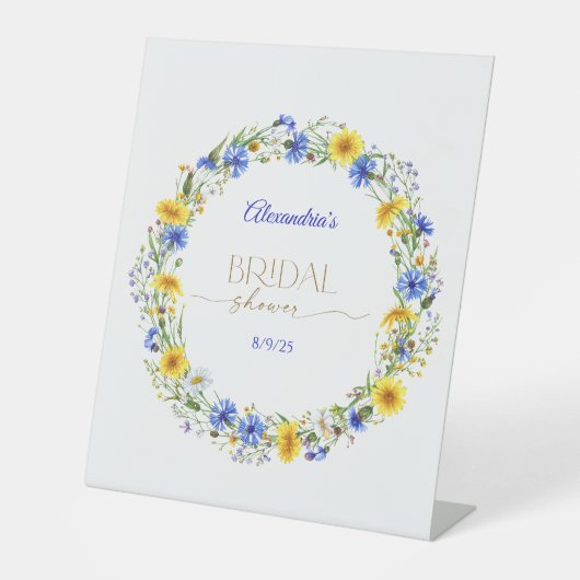 Wildblume-Kranz Sockelschild (Vorderseite)