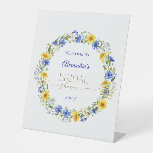 Wildblume-Kranz Sockelschild (Vorderseite)