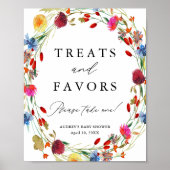 Wildblume Kränze Leckereien und Favoriten Duschanz Poster (Vorne)