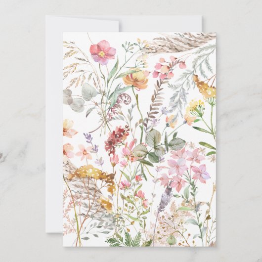 Wildblume Kuh zum Geburtstag Einladung (Rückseite)