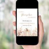 Wildblume Kürbis Babydusche Poster