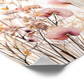 Wildblume Kürbis Babydusche Poster (Ecke)