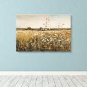 Wildblume Landschaft Vintage Canvas Print Leinwanddruck (Insitu (Holzboden))