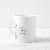Wildblume Larkspur Kaffee Tasse (Vorderseite Links)