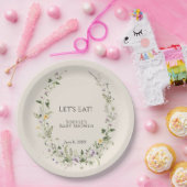 Wildblume lässt sich in der Blütendusche kaum ände Pappteller (Party)