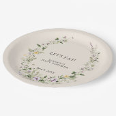 Wildblume lässt sich in der Blütendusche kaum ände Pappteller (Schrägansicht)