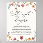 Wildblume Late Night Diapers Poster (Vorne)