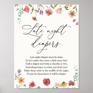Wildblume Late Night Diapers Poster