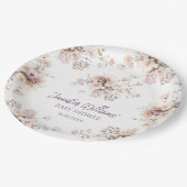 Wildblume Lavendel Pappteller (Schrägansicht)