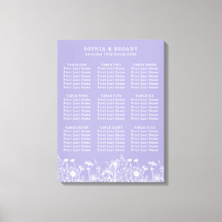 Wildblume Lavendel Sitzplan Leinwanddruck