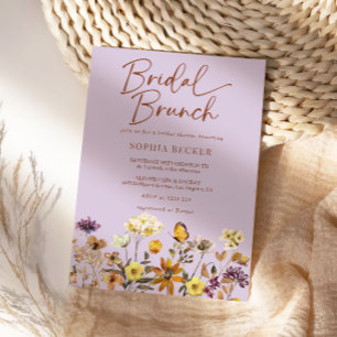 Wildblume Lavender Floral Garden Bridal Brunch Einladung