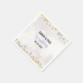 Wildblume Lavender und Gelbe Blumenhochzeit Serviette (Ecke)