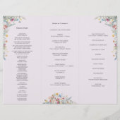 Wildblume Lavender Wedding Program Flyer (Rückseite)