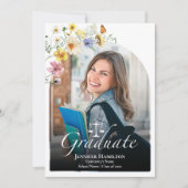 Wildblume Law School Foto Abschluss Ankündigung (Vorderseite)