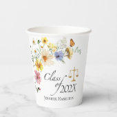 Wildblume Law School | Klasse des Abschlusses Pappbecher (Rückseite)