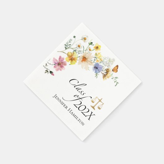 Wildblume Law School | Klasse des Abschlusses Serviette (Ecke)