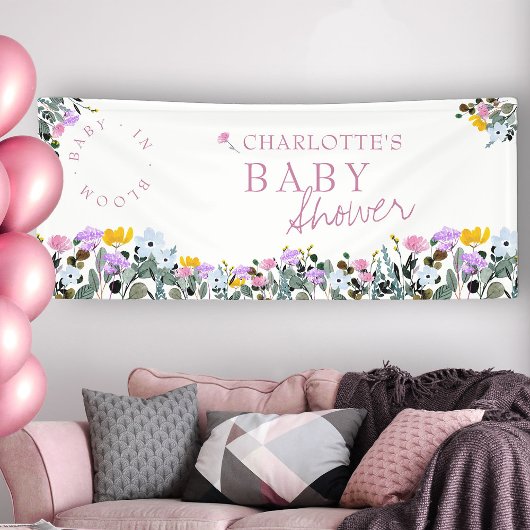 Wildblume Lawn Baby in Bloom Brautparty Banner