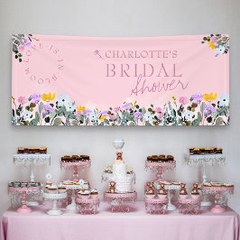 Wildblume Lawn Liebe ist in Bloom Brautparty Banner