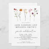 Wildblume Lesbian Gay Pride Einladung (Vorne/Hinten)