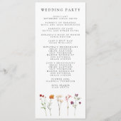 Wildblume Lesbian Pride Floral Wedding Programm (Rückseite)