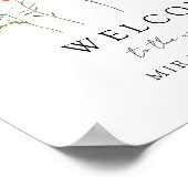 Wildblume Lesbischer Hochzeitstag Begrüßungszeiche Poster (Ecke)