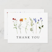 Wildblume LGBT Gay Pride Blumenzange Vielen Dank Postkarte (Vorne/Hinten)