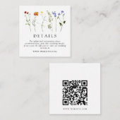Wildblume LGBTQ Gay Pride Blumenzwiebelcode QR-Cod Begleitkarte (Vorne/Hinten)