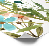 Wildblume Liebe Bloom Brautparty Begrüßungszeichen Poster (Ecke)