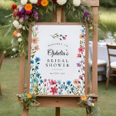 Wildblume Liebe Bloom Brautparty Begrüßungszeichen Poster