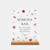 Wildblume Liebe im Bloom Brautparty Mimosa Bar Acrylschild (Vorderseite)