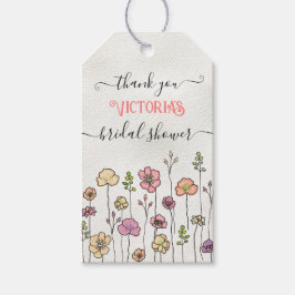 Wildblume Liebe im blühenden Brautparty Geschenkanhänger